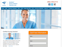 Tablet Screenshot of nursesdevelopmentcenter.com